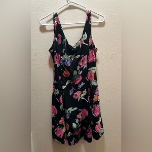 Black Floral Mini Dress